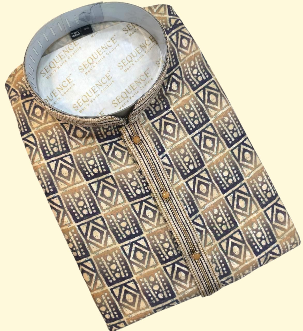 Premium Yellow Designer Kurta (MK34)