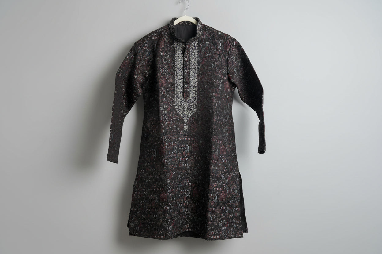 Black Printed Ethnic Kurta - MK76