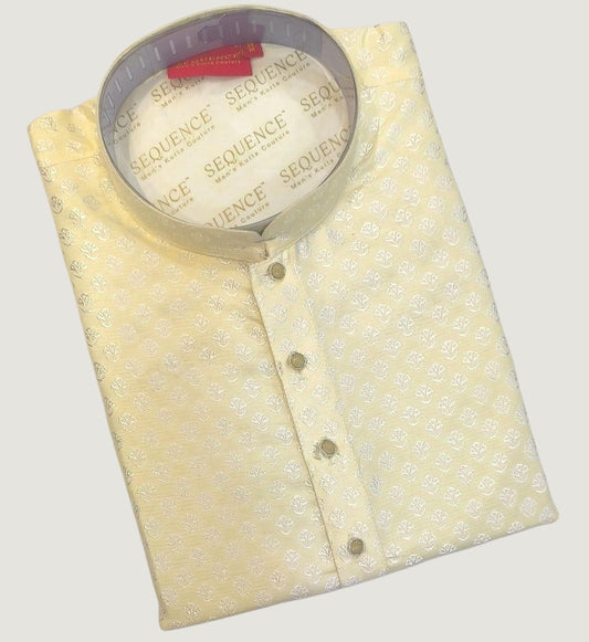 Light yellow Kurta – Subtle Shine & Traditional Elegance (MK27)