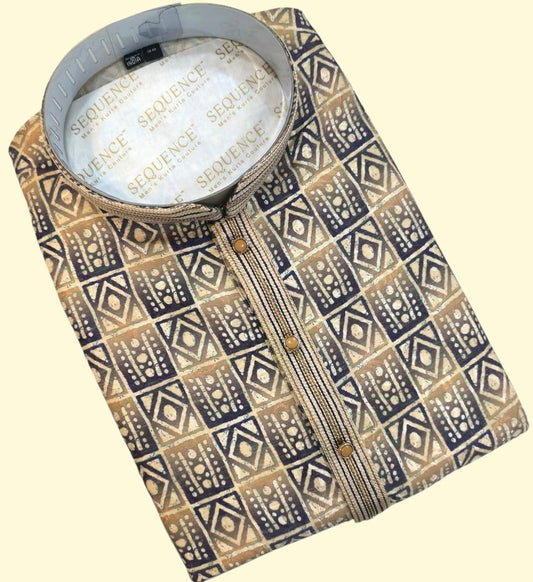 Premium Yellow  Designer Kurta (MK34)