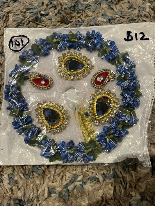 Laddu Gopal vastra -White & Blue - 101