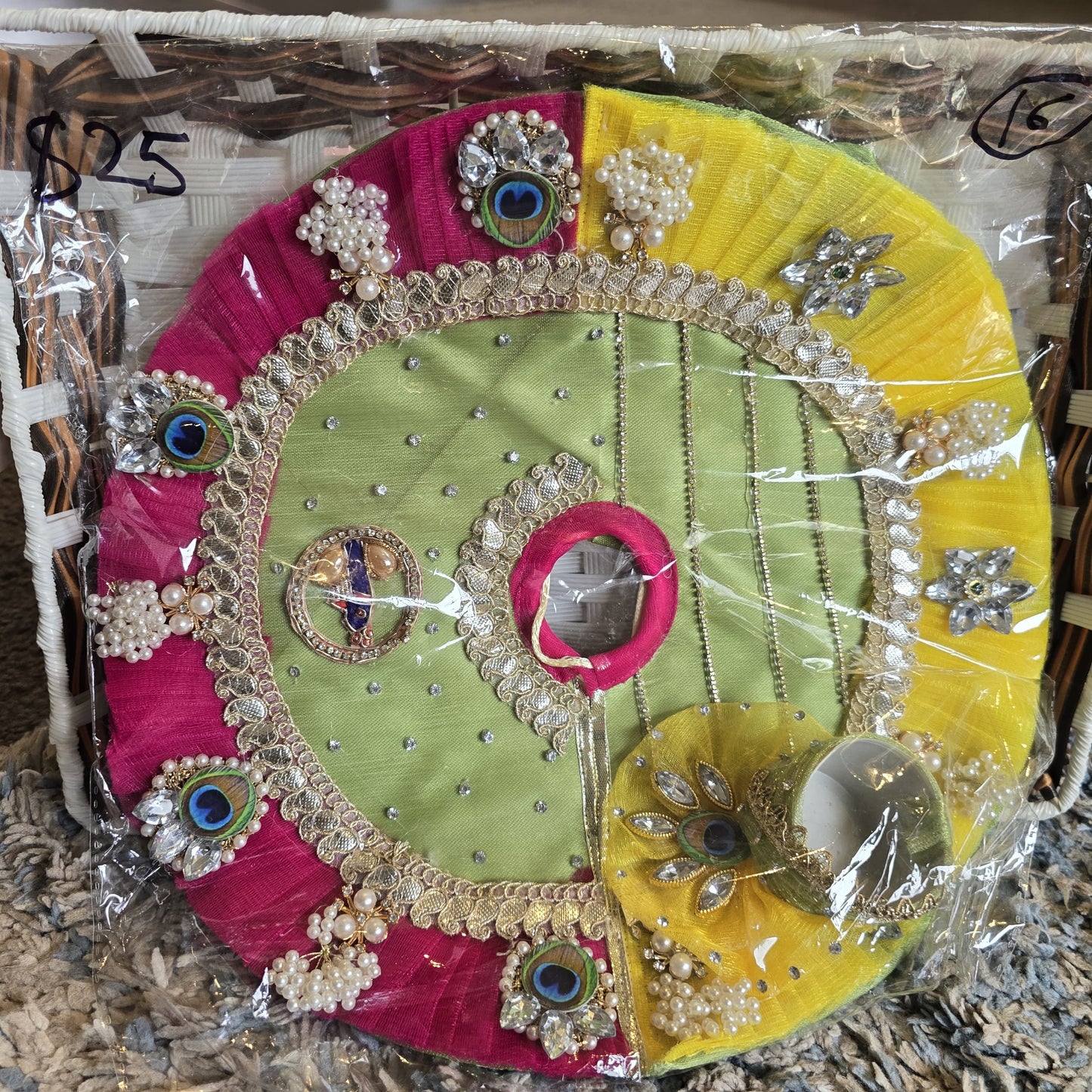 Laddu Gopal Dress & Pagadi combo (~12 inches),  size 6/7 – Multi colour- 16