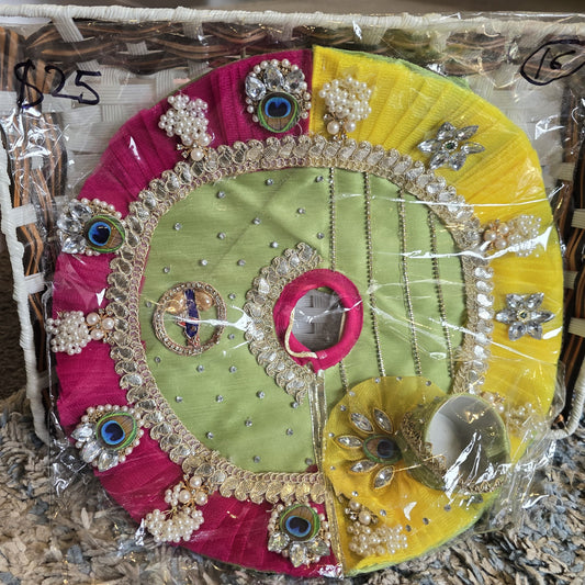 Laddu Gopal Dress & Pagadi combo (~12 inches),  size 6/7 – Multi colour- 16