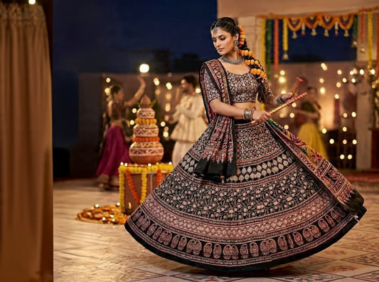 Printed Chaniya Choli with Dupatta – Traditional Festive Wear-N4
