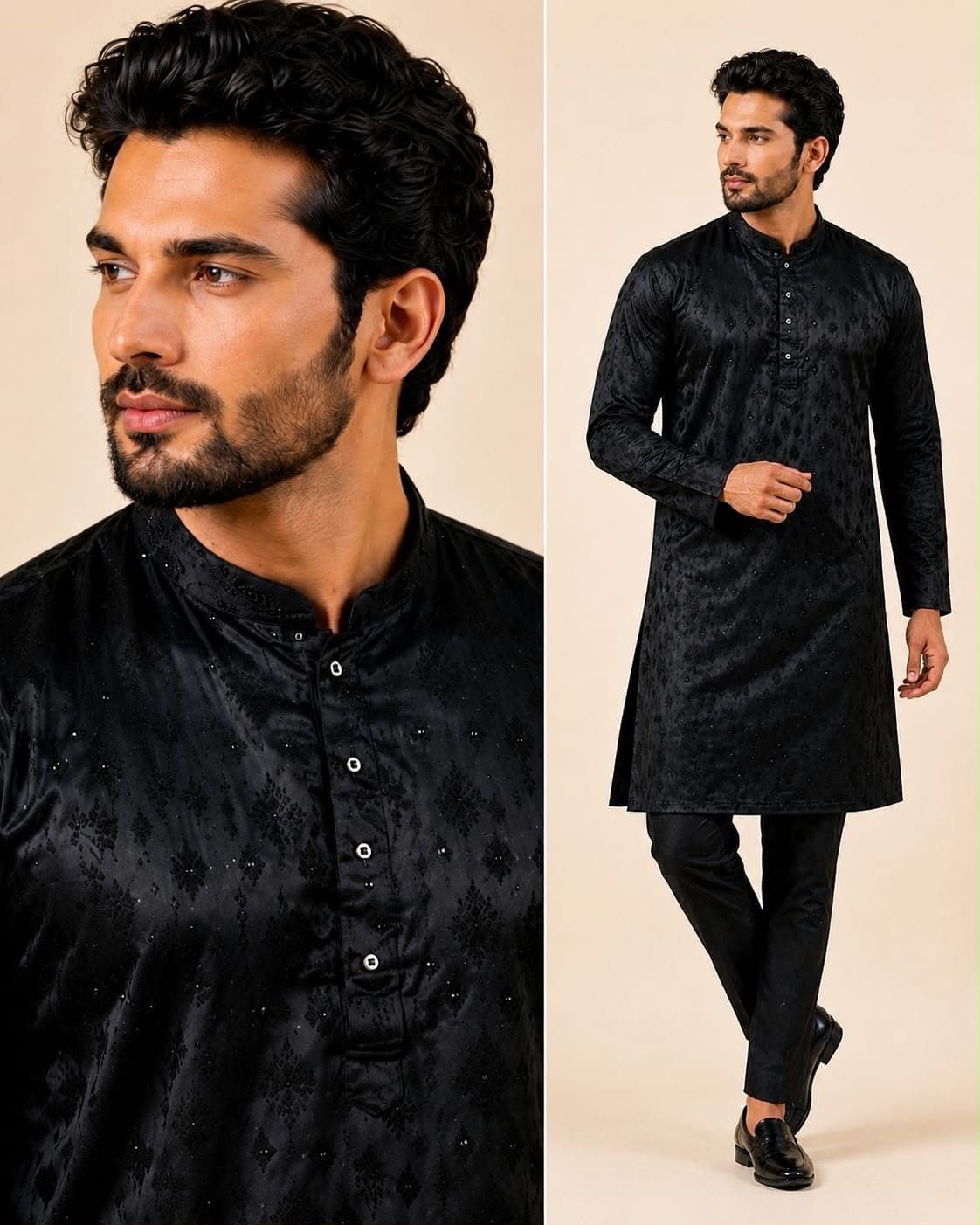 Black Premium Kurta Australia