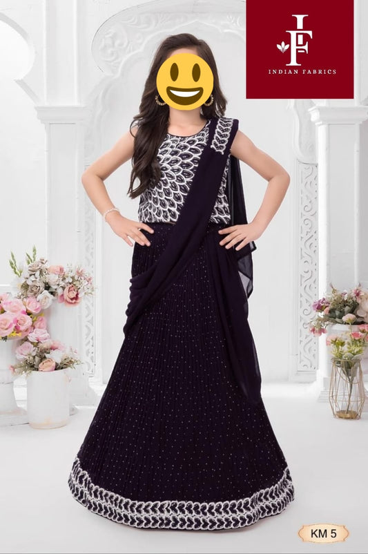 Women Crop top Lehnga Wine - W8
