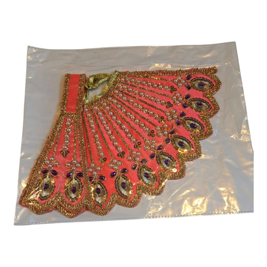 ZD2 - Durga ji lehnga chunri -Orange (M)
