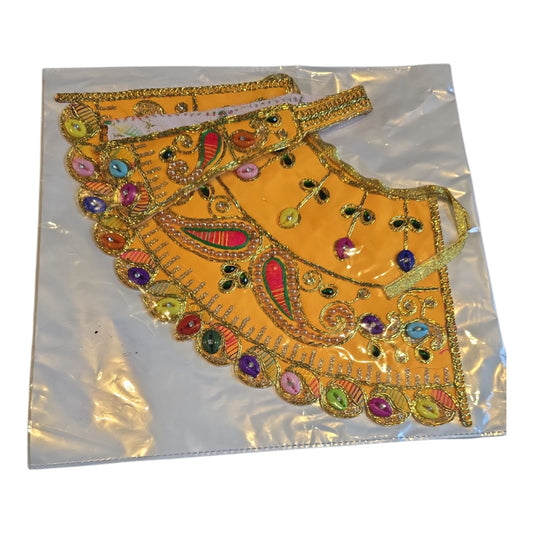 ZD5 - Durga ji lehnga chunri -Yellow