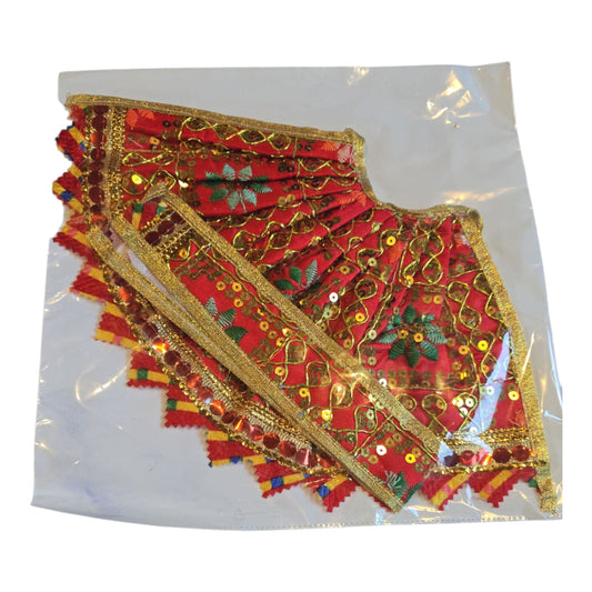 ZD7 - Durga ji lehnga chunri -Red